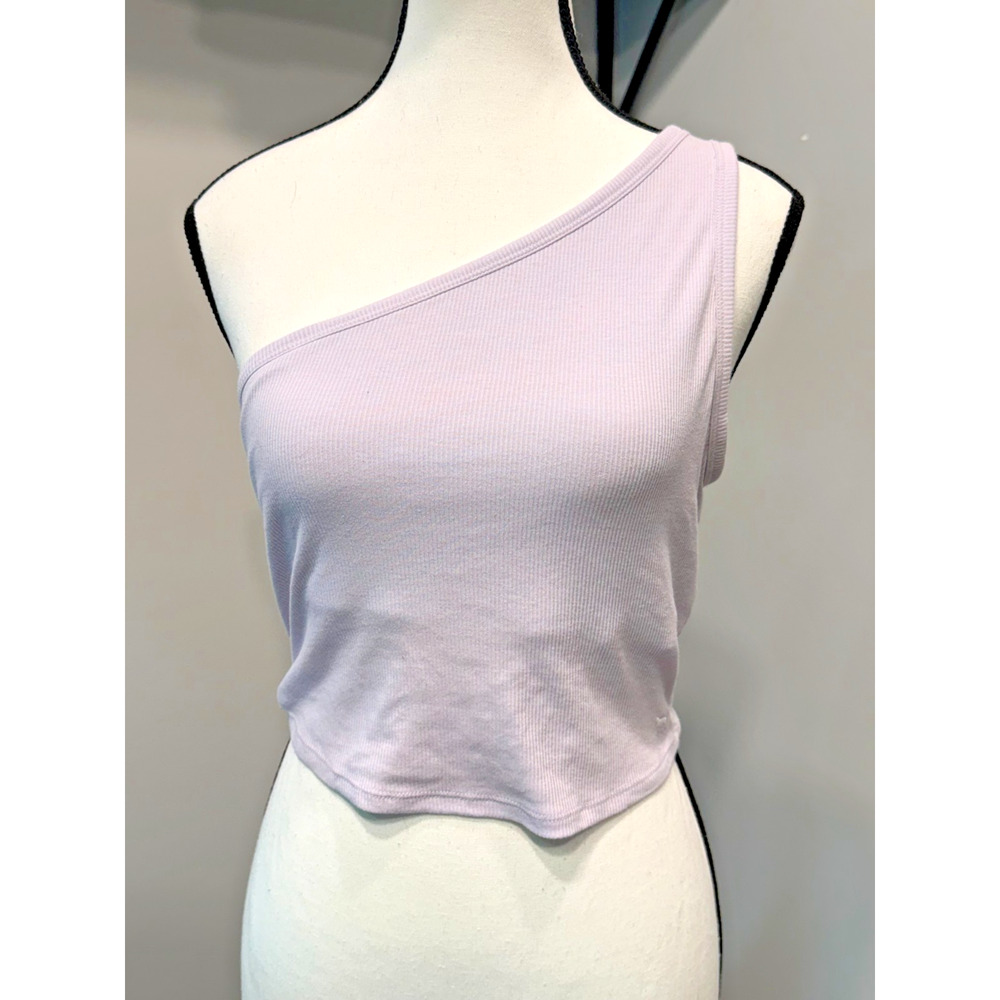 Pink by VS Women's Medium One Shoulder Crop in Lilac